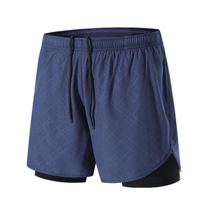 Shorts <span class=keywords><strong>de</strong></span> sport pour hommes d'été, taille mi-haute, cordon <span class=keywords><strong>de</strong></span> serrage, marathon, course à pied, double couche, anti-déchirure, plage, maillots <span class=keywords><strong>de</strong></span> <span class=keywords><strong>bain</strong></span> - Product Image 6