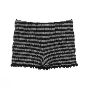 Shorts de pyjama taille haute pour femme avec dentelle, coupe ajustée élastique, détails froncés, doux et confortables, pour l'été et les loisirs - Product Image 6