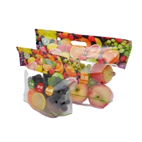 Sacs en plastique transparents personnalisés RDY pour fruits et légumes frais de la ferme, avec fermeture éclair adhésive anti-buée, pour emballage alimentaire