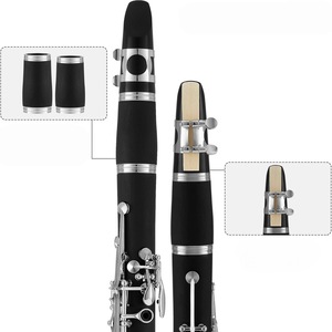 Clarinete Bb de 17 llaves, cuerpo de ABS, llaves niqueladas, conjunto de clarinete para estudiantes con estuche de transporte, instrumento musical para principiantes y escolares - Product Image 4