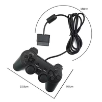 Manette de jeu filaire à double vibration pour PS2