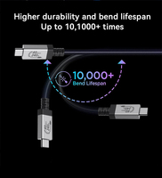 Câble USB C vers Type-C USB 4 de haute qualité, prend en charge l'affichage vidéo 8K HD, prise Thunderbolt 4, transfert de données 40 Gbps, charge 240W