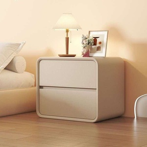 Mesita de Noche Moderna de 2 Cajones, Gabinete de Almacenamiento de Madera para Dormitorio, Hotel, Apartamento - Product Image 2