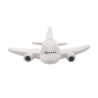 Balles anti-stress en mousse PU personnalisables en forme d'avion avec fonction de compression - Cadeaux promotionnels pour événements