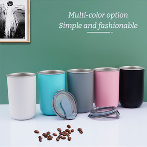 Nhà Máy Bán Buôn Cà Phê Trà Sữa Cốc Cốc Biểu Tượng Tùy Chỉnh Thép Không Gỉ 304 Bên Trong Nhựa Bên Ngoài Du Lịch Cốc Cà Phê Với Nắp - Product Image 3