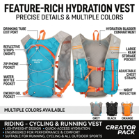 Gilet Idratazione Leggero da 10L per Corsa, Ciclismo ed Escursionismo - Vendita all'Ingrosso |   Zaino idrico unisex regolabile con logo personalizzato