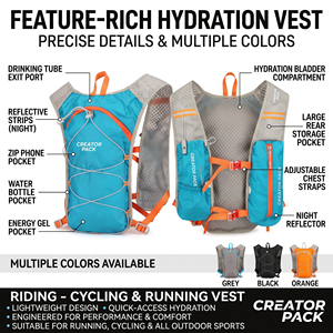 Bulk Wholesale Lightweight Hydration Vest Pack for <b>Running</b> Cycling Hiking | Large Capacity Adjustable <b>Water</b> <b>Backpack</b> Custom Logo - Product Image 3