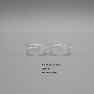Rất Nhỏ 3Ml Miệng Rộng Trong Suốt PS Kem Nhựa Jar Mỹ Phẩm, 3G Chăm Sóc Da Creas Chai & Container Với Rõ Ràng PS Cap - Product Image 2