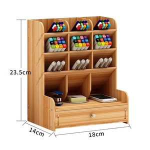 Organizador de Escritorio de Bambú con Cajón y Porta Lápices para Almacenamiento de Papelería de Oficina y Organización de Escritorio, <span class=keywords><strong>Venta</strong></span> Caliente de Fábrica - Product Image 2