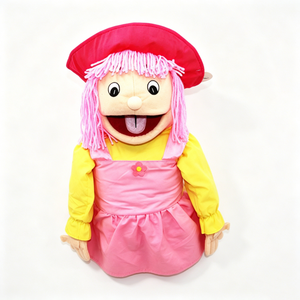 Marioneta de mano personalizada con boca móvil, marioneta de ventrilocuidista de niña, marioneta de mano de peluche para niños. - Product Image 5