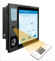 Ordinateur industriel à écran tactile PCAP robuste de 19 "pouces Terminal PC en libre-service avec imprimante Lecteur de codes à barres NFC/RFID