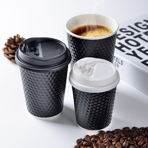 Custom Logo Rimpel/Dubbel/Enkele Muur Wegwerp Biologisch Afbreekbaar Corrugate Eco-Vriendelijke Koffie Kraft Papier Beker Met Fabriek - Product Image 3