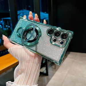 Étui de téléphone de luxe antichoc avec paillettes et support pour Samsung S26 S25 S24 S23 <span class=keywords><strong>S22</strong></span> a25 ultra Plus Film de protection d'objectif Anti-chute - Product Image 5