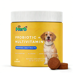Probióticos para Perros con Prebióticos, Marca Privada OEM ODM, Promueve un Microbioma Intestinal Equilibrado, Refuerza la Salud Inmunológica, Masticables Blandos - Product Image 1