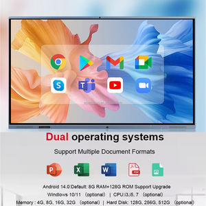 4k uhd115 inch cuộc họp schedular hiển thị Android ai máy ảnh Chrome OS 86 "Bảng tương tác Màn hình tất cả-trong-một bảng thông minh - Product Image 2