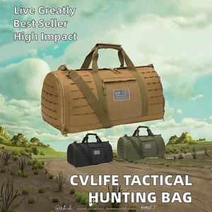 CVLIFE Outdoor Tactical Bag Molle Pouch 3 Lockable Compartments Gun Case Medical Storage Lightweight Nylon Security <b>Hunting</b> - Product Image 2