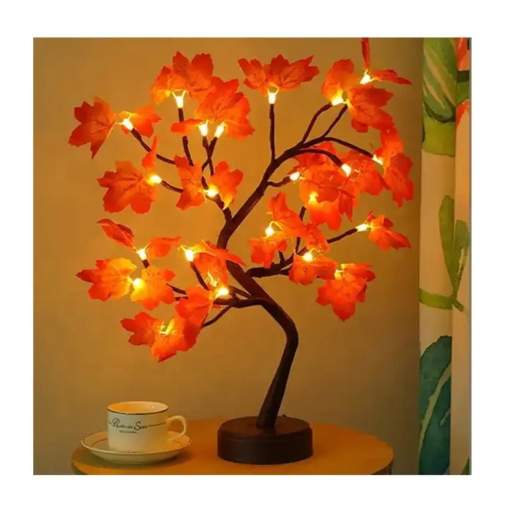 Factory Price 24 LED Fairy Flower Tree Table Lamps Holiday Decorative Tree Lights