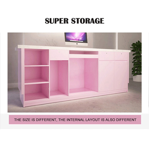 Kainice Cung Cấp Nhỏ Hồng Salon Tiếp Tân Bàn Gỗ Thanh Toán Truy Cập Với Hiển Thị Thanh Toán Quầy Cho Cửa Hàng - Product Image 4