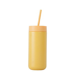 Stainless Steel Tumbler Outdoor Sports Vacuum Insulated <b>With</b> <b>Straw</b> Travel Cup Minimalist Design - Product Image 4