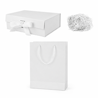Coffret cadeau magnétique pliable Shengcan avec sac en papier, rembourrage en papier déchiqueté, emballage cadeau personnalisé avec logo