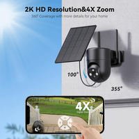 Caméra de sécurité extérieure AVStart 3MP OEM WiFi solaire PTZ TZ-DNB IP65 étanche avec audio bidirectionnel et détection de mouvement