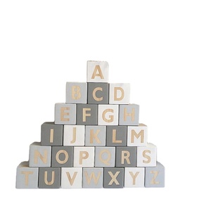 幼児早期学習教育玩具キッズAbc木製アルファベットブロック子供用 - Product Image 1