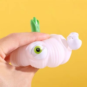 Jouet Squishy Créatif Ail avec Yeux qui S'Éventent, Légume Réaliste, Anti-Stress, Jouet Sensoriel Fidget pour Enfants, Cadeau Amusant - Product Image 1