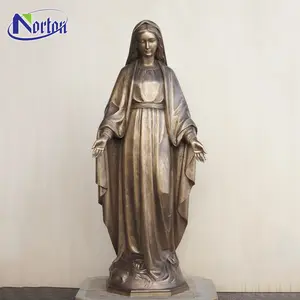 Statue de la vierge marie en bronze, grande qualité, offre spéciale, sculpture de décoration de jardin, église religieuse,