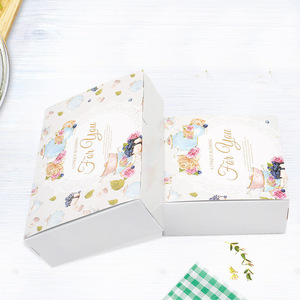 Tùy Chỉnh Logo In Cấp Thực Phẩm Trắng Tông Giấy Bánh Ngọt Bánh Hộp Với Nắp Cho Bánh Quy Kẹo - Product Image 5