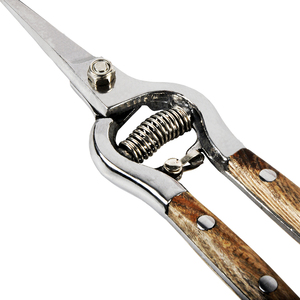 Cisailles de <span class=keywords><strong>jardinage</strong></span> VERTAK 8 pouces de haute qualité pour la taille des fleurs, manche en bois de frêne, acier à haute teneur en carbone et lame polie - Product Image 3