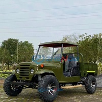 Vente d'usine Zhenda : Mini Jeep électrique/essence 4 roues, buggy de tourisme, couleur personnalisée, capacité 2 personnes, pneus tout-terrain