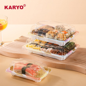 1111ขายส่งตุ่มทิ้งภาชนะบรรจุอาหารพลาสติกถาดซูชิพร้อมฝาปิดซาซิมิปลาแซลมอนกล่องบรรจุพลาสติกถาดซูชิ - Product Image 3