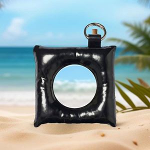 Portable Puffer Makeup Mirror Square Travel Mini Pocket Mirror <b>Keychain</b> Bag Pendant Decoration for Handbag - Product Image 2