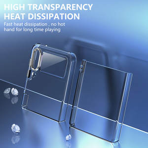 Laudtec Sjk949 funda de teléfono transparente funda transparente Pc duro Anti amarillo lente de Metal a prueba de golpes para Samsung Z Flip6 Flip5 Flip4 3 - Product Image 6