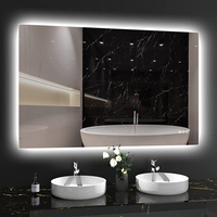 Modern Simple Thermostatic Waterproof Smart Voice Function Mirror Make Up Led Mirror High Definition Intelligent Bathroom Mirror