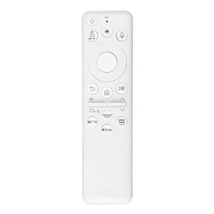 White Smart TV Remote Control with Voice <b>Mic</b> and Dedicated App Buttons remote control for Samsung TVs - Product Image 2