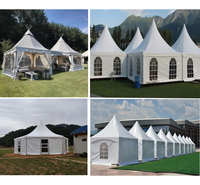 Tente Pagode en Aluminium d'Usine, Tente à Véranda Haute pour Événements Extérieurs, Mariages, Fêtes et Expositions