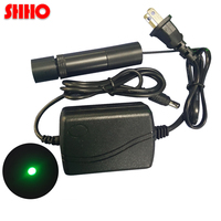 Module laser vert à point petit et longue portée 520 nm 20 mW, lentille en verre, tête laser verte, lumière verte pour pelouse avec adaptateur secteur