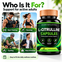 Capsules de L-Citrulline Personnalisées OEM, Haute Puissance pour Soutenir la Pompe Musculaire et l'Oxyde Nitrique, Complément Aminé pour la Performance Sportive