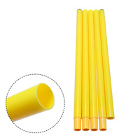 Poteau de signalisation sportif MUDA Modèle 26401 en PVC jaune pour football, basketball, volleyball, 1,15 m, facile à transporter, pour adultes