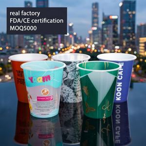แก้วกาแฟและชานมไข่มุกแบบใช้แล้วทิ้งขนาด 360 มล. ผลิตจากพลาสติก PP พร้อมฝาปิดขนาด 90 มม. สามารถปรับแต่งได้ - Product Image 1