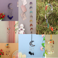 Attrape-rêves et attrape-soleil en cristal, style arbre de vie, modèle haut de gamme, pour intérieur, avec carillons éoliens, collection transfrontalière