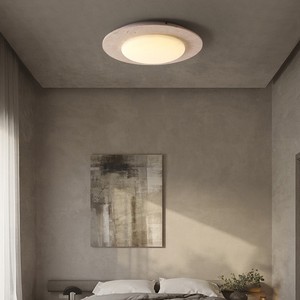Vintage Wabi Sabi Yellow Travertine Led <b>Ceiling</b> <b>Light</b> Round Modern For Bedroom Living Room - Product Image 3