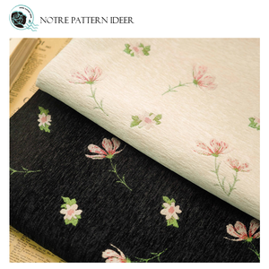 100% tessuto Jacquard in ciniglia multicolore di spessore poliestere per ragazze cappotti eleganti abiti eleganti <span class=keywords><strong>tende</strong></span> ispirate ai piccoli fiori - Product Image 3