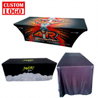 Couverture de table personnalisée bon marché, nappe extensible imprimée par sublimation, spandex