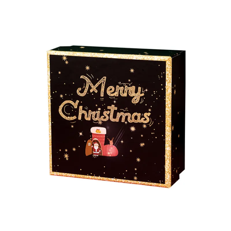 Paquet de boîte-cadeau de Noël imprimant des boîtes personnalisées d'emballage de luxe avec logo