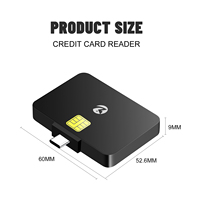 Lector de Tarjetas de Crédito Móvil OTG ZOWEETEK para Pagos Tipo C Lector y Escritor de Tarjetas Inteligentes ISO 7816 con Chip para Teléfonos y Tabletas