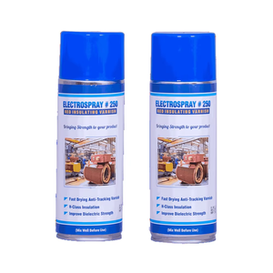 Barniz aislante eléctrico de alta dieléctricidad en aerosol Electrospray 250 para revestimiento de aislamiento de transformadores y bobinados de motores - Product Image 1