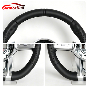 Nouveau volant en cuir noir carbone pour <span class=keywords><strong>Mercedes</strong></span> <span class=keywords><strong>Benz</strong></span> W213 C238 W463 W464 W222 C217 CLS C257 W205 C63 AMG - Product Image 4