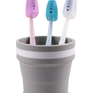 ชุดแปรงสีฟันสำหรับผู้ใหญ่ชุดอุปกรณ์ในห้องน้ำกล่องใส่แปรงสีฟันซิลิโคนแบบใช้ซ้ำได้ดีไซน์ยอดนิยมสำหรับการเดินทาง - Product Image 6